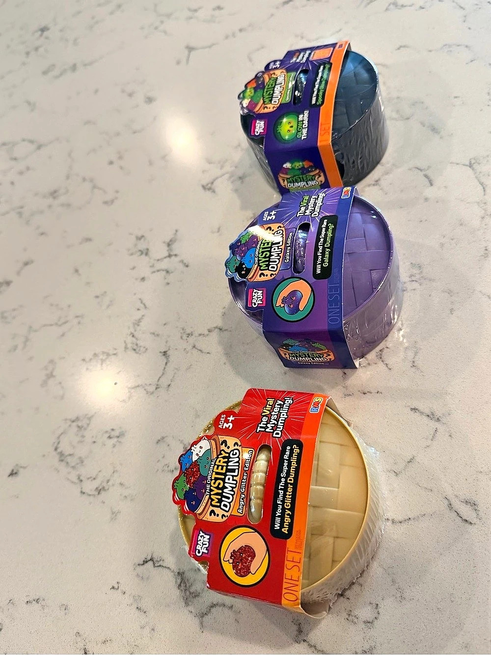 Crazy Fun Mystery Dumpling Toy Set 3-Pack NWT